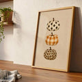 Plaid and leopard fall pumpkin decor