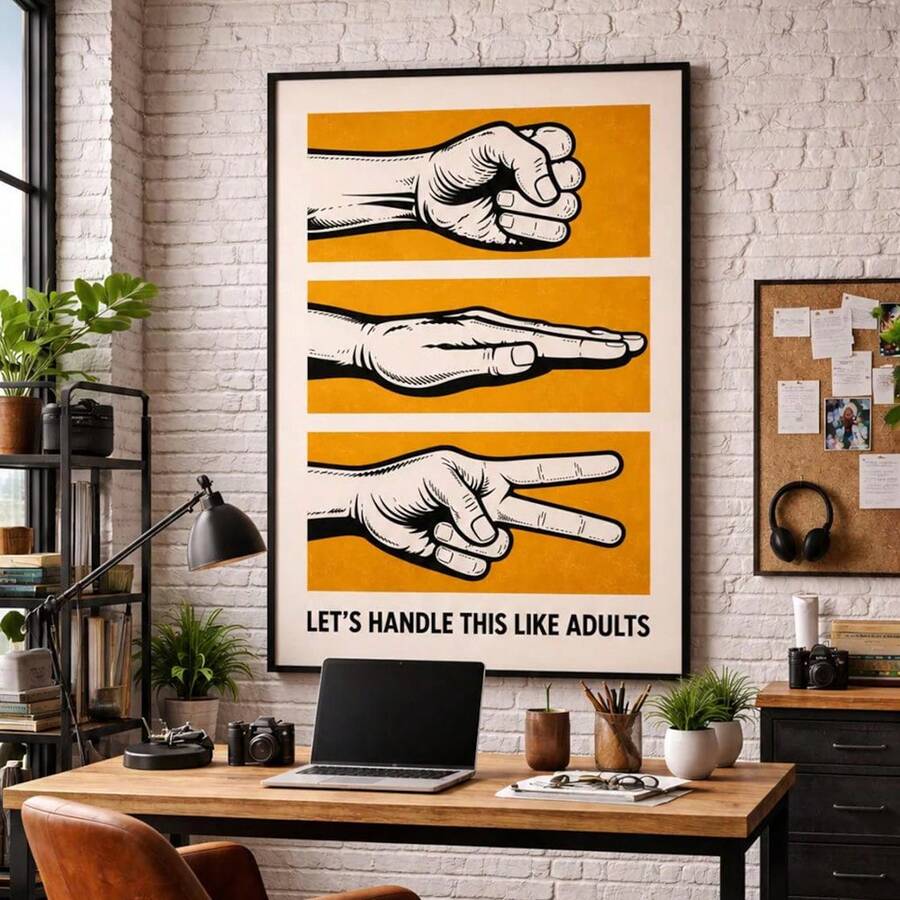 Humorous entryway or office wall decor