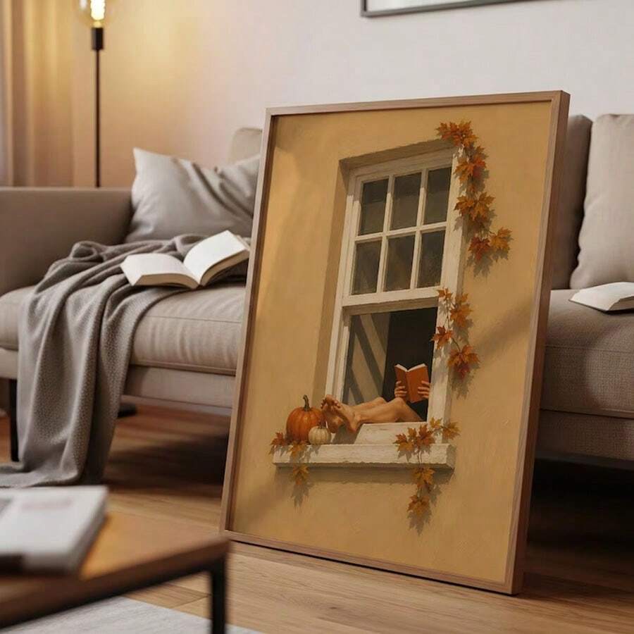 Terracotta cozy reading nook decor