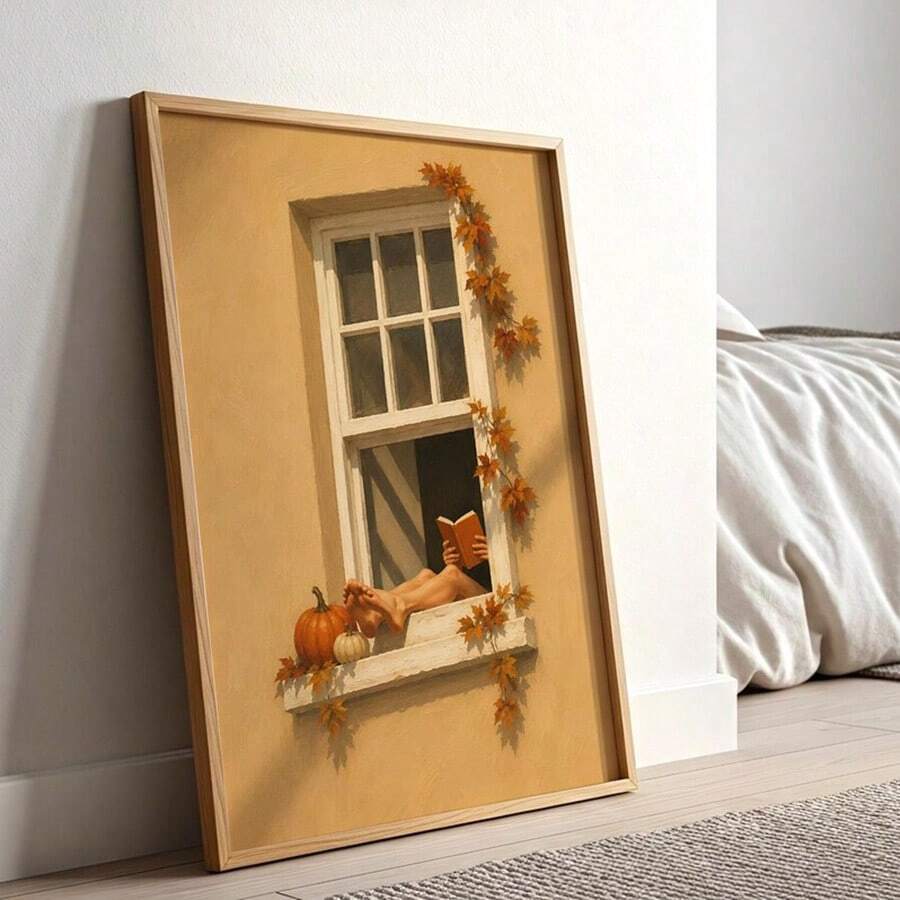 Warm autumn literary wall art