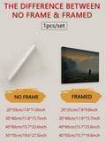 Framed and unframed literary landscape size and finish guide