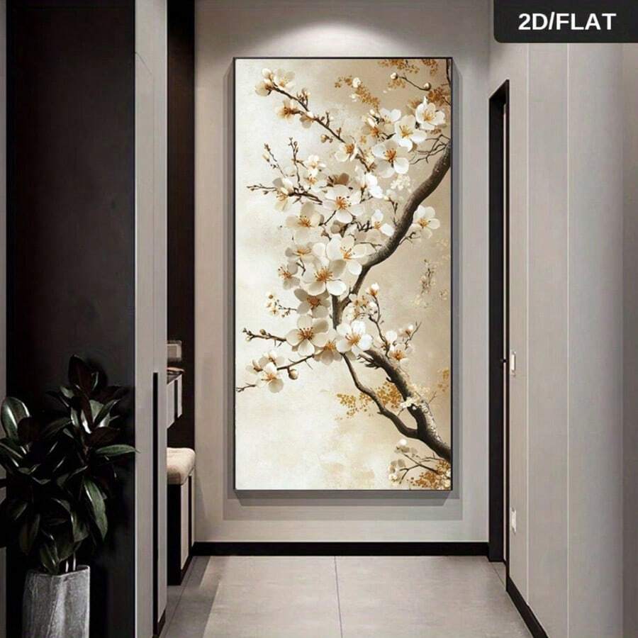 Elegant blossom branch canvas poster