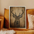 Farmhouse deer canvas artwork