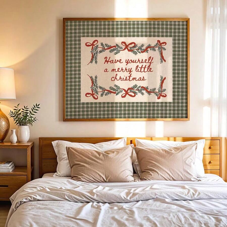 Farmhouse garland canvas artwork