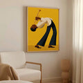 Retro Jazz Trumpet Player Canvas poster featuring an African American musician. Perfect for music rooms, studios, living rooms, cafés, jazz lovers, and music decor.