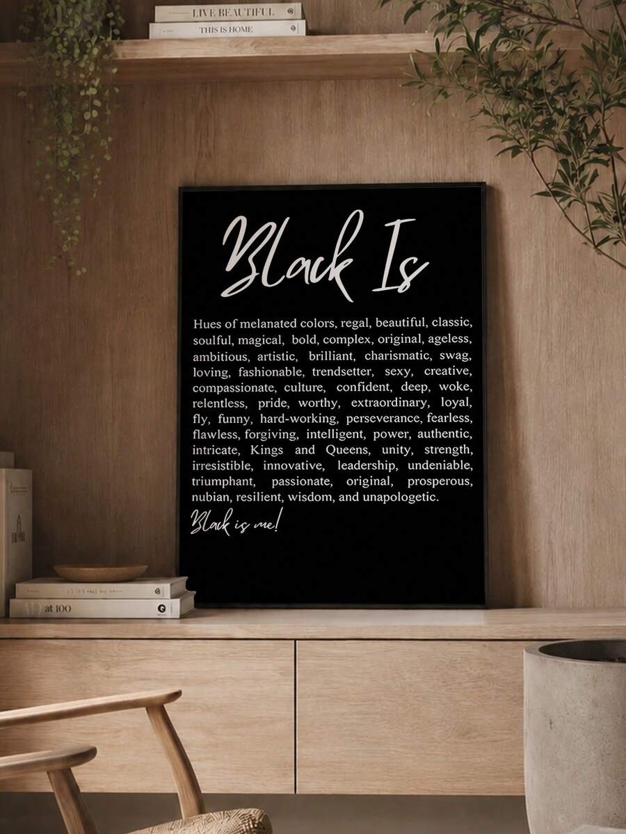 African American Art Positive Affirmations Inspirational Canvas Poster