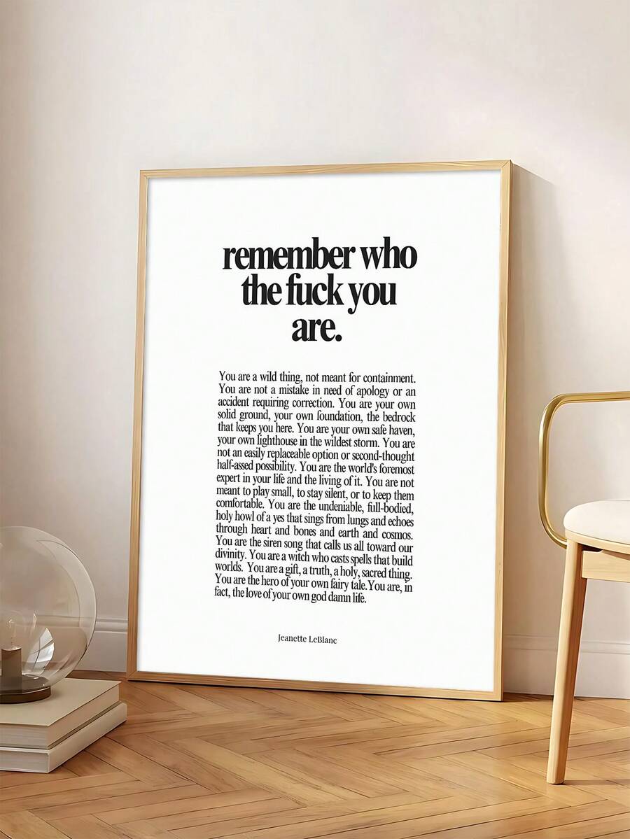Empowered Women Daily Affirmations Canvas Poster with inspiring motivational words. Perfect for bedrooms, offices, studios, and feminine decor