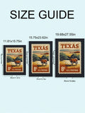 Texas Longhorn Vintage Stamp Western Americana Ranch Canvas Poster