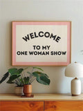 Funny Quote Eye Catching Typography Black And White Plaid Canvas Poster 