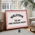 Funny Quote Eye Catching Typography Black And White Plaid Canvas Poster 