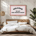 Funny Quote Eye Catching Typography Black And White Plaid Canvas Poster 