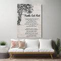 Humble And Kind song lyrics canvas print in a farmhouse living room