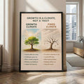 Inspirational split tree canvas art for a home office or study