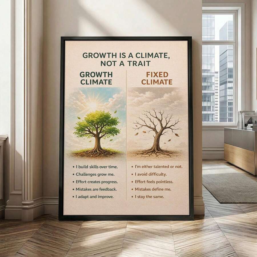 Inspirational split tree canvas art for a home office or study