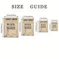 Guest check motivational canvas print showing frame hanger and wood-like edge detail