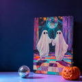 Let's Boogie Ghost Disco Halloween Canvas Poster 