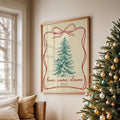 Christmas tree canvas art with Love Came Down and Luke 2 11 verse