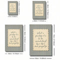 Christian quote canvas poster size chart showing 21 by 30 through 50 by 70 centimeters