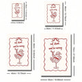 Santa cocktail canvas poster print with four available size options