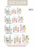 Rolled unframed floral canvas posters in terracotta and pink color palette