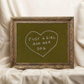 Girl And Dog Theme Minimalist Pet Quote Autumn Farmhouse Canvas Poster 
