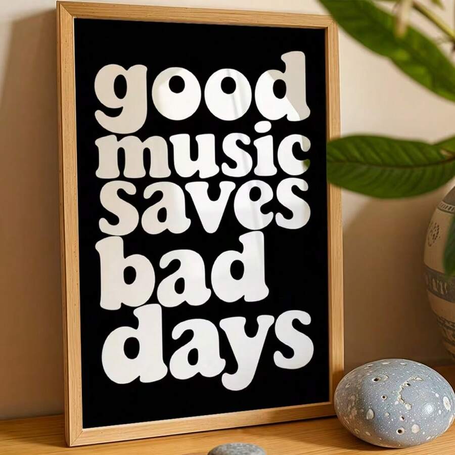 Retro music wall art for a record collector studio or gallery wall