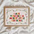 Have Yourself A Merry Little Cocktail holiday typography wall art