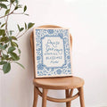 Cottage botanical Doxology poster for a bedroom or prayer corner