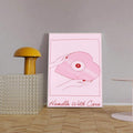 Retro vinyl record wall print for a Valentine gift or bedroom decor