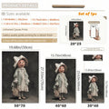 Halloween canvas poster of pumpkin-headed lady styled beside a skeleton