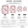 Size guide showing four Santa unicorn canvas poster dimensions