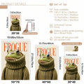 Unframed Frogue canvas poster size guide with available dimensions and print details