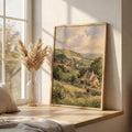 Cotswold Landscape British Countryside Pastoral Cottage Canvas Poster