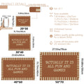 Size guide for Actually It Is All Fun And Games canvas poster display options