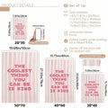 Product details for pink striped kindness typography canvas poster