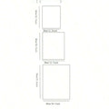 Size guide for colorful multiplication tables canvas poster in three available dimensions