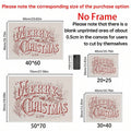 Merry Christmas canvas poster size guide showing framed and canvas-only options