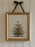 Add cozy holiday charm with a rustic fir tree Christmas Canvas Poster, perfect for neutral farmhouse decor, country homes, and winter interiors.