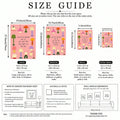 Pink retro lamp canvas poster size guide with available dimensions