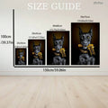 Modern Avant-Garde Luxurious Doberman & Golden Retriever Dog Canvas Poster 