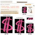 Pink Dollar Sign Graffiti Style Modern Canvas Poster