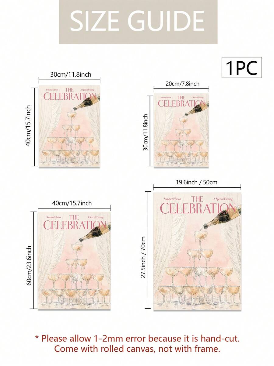 Pink champagne tower artwork framed in a softly tiled bar setting