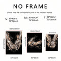 Unframed size guide comparing 30 by 40, 40 by 60, and 50 by 70 centimeter panels