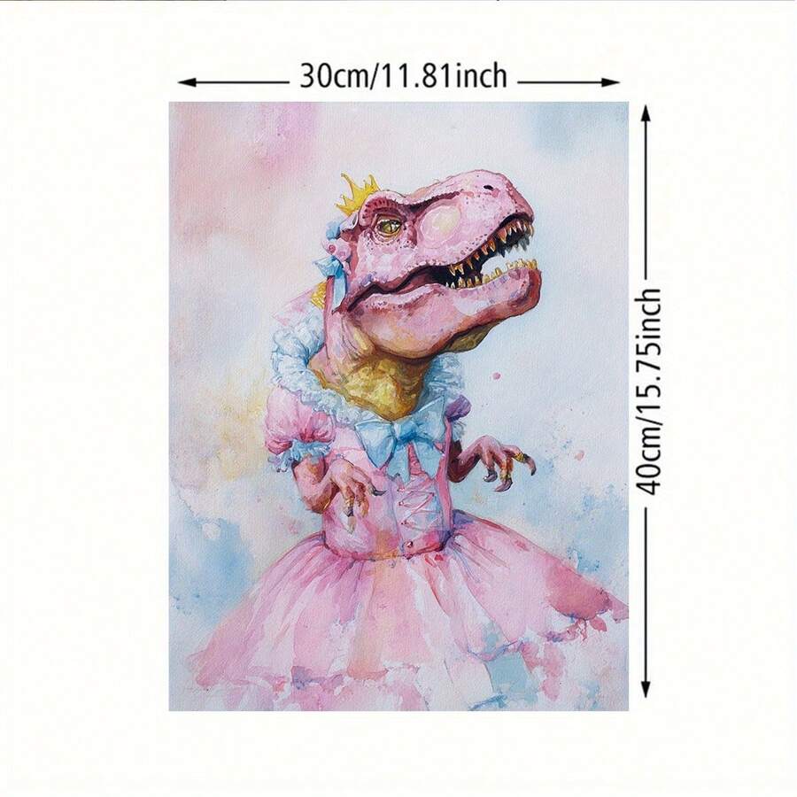 Size guide showing 30 × 40 cm portrait canvas artwork