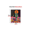 Size guide for neon cactus desert canvas poster in 30 by 40 centimeter format