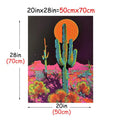 Size guide for colorful desert canvas print in 50 by 70 centimeter format
