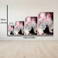 Size guide for samurai cherry blossom canvas poster in available formats
