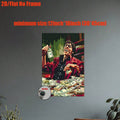 Money figure poster shown with flat canvas presentation details