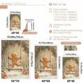Canvas poster size guide showing the gingerbread swing winter artwork