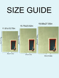 Size guide for emerald green reading canvas poster